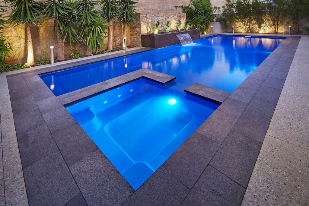 Fibreglass pool and spa combo