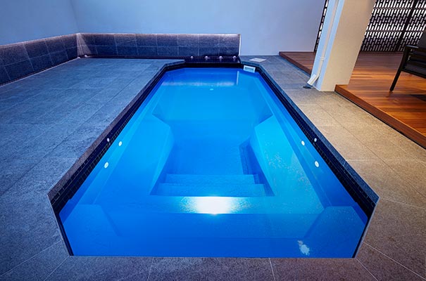 Fibreglass swim spa